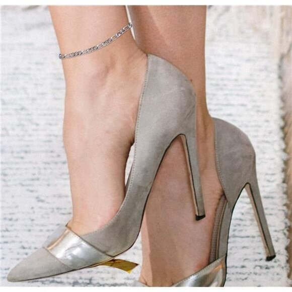 Sterling Silver Anklet for Women Italian Figaro Rope Snake Curb Chain Jewelry - Picture 4 of 6